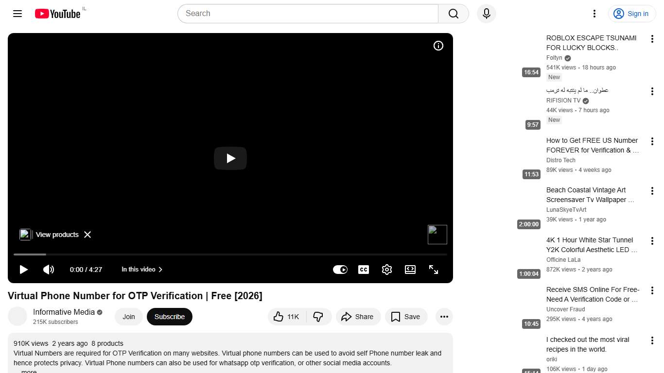 Virtual Phone Number for OTP Verification Free [2026] - YouTube